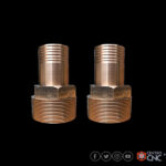 Espiga de bronce para manguera de 2" / Bronze spike connector for 2" hose