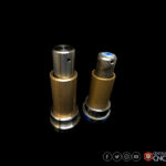 Perno en acero con buje de bronce / Stainless steel pin with bronze bushing